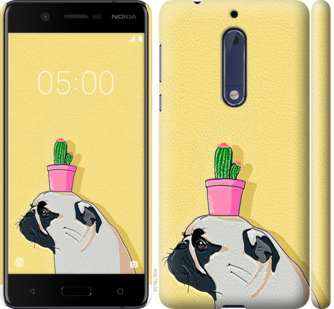 

Чехол Мопс с кактусом для Nokia 5 795911