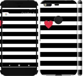 

Чехол Черно-белые полосы для Google Pixel XL 752253