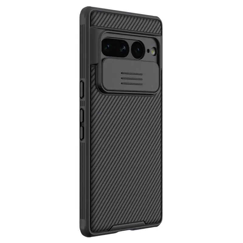 Купить Карбоновая накладка Nillkin Camshield (шторка на камеру) для Google Pixel 7 Pro (Черный / Black) на vchehle.ua