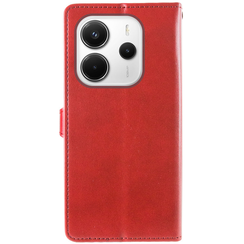 Фото Кожаный чехол-книжка GETMAN Gallant (PU) для Xiaomi Redmi Note 14 4G (Europe version) (Красный) на vchehle.ua