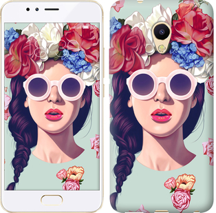 

Чехол Девушка с цветами для Meizu M5c 428315