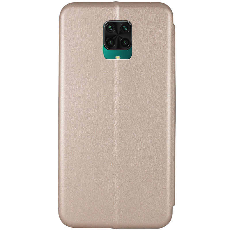 Фото Шкіряний чохол-книжка Classy на Xiaomi Redmi Note 9s / Note 9 Pro / Note 9 Pro Max (Золотий) на vchehle.ua