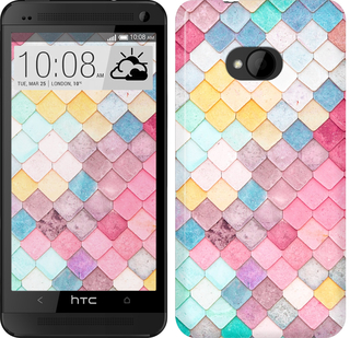 

Чехол Красочная черепица для HTC One M7 334759