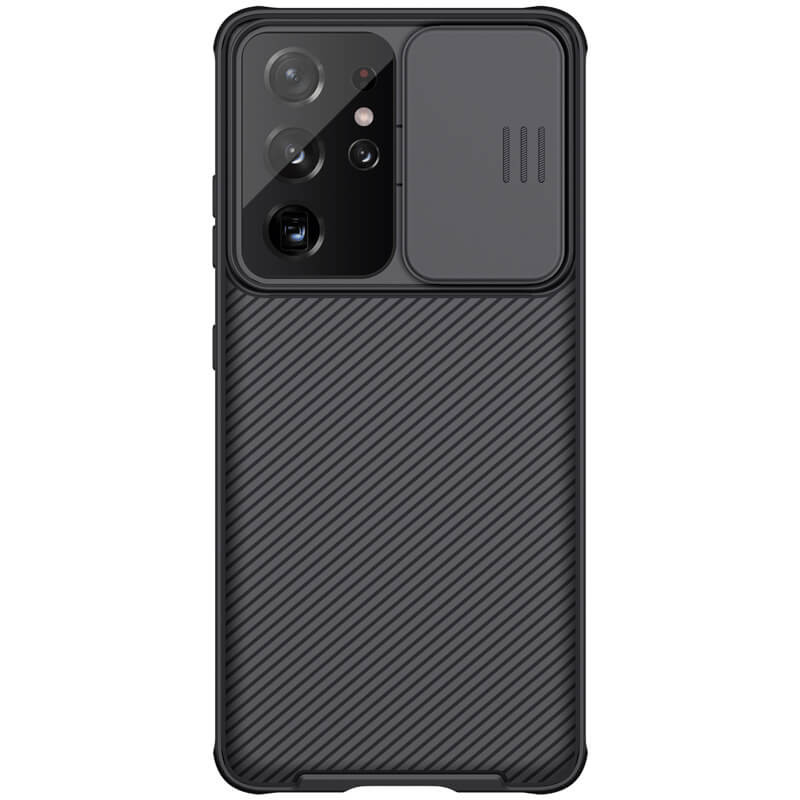 Карбонова накладка Nillkin Camshield (шторка на камеру) на Samsung Galaxy S21 Ultra (Чорний / Black)