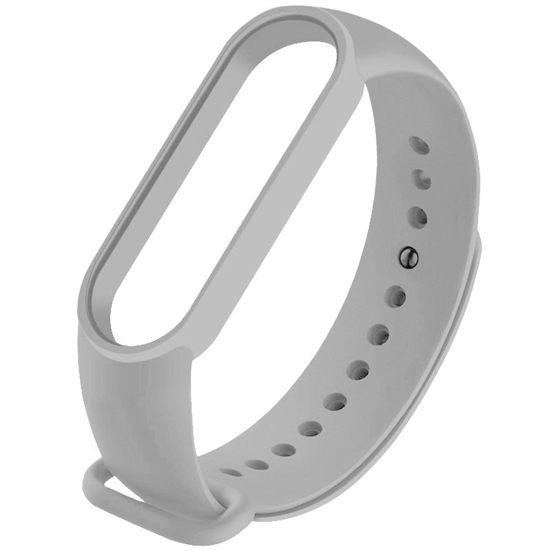 Силіконовий ремінець на Xiaomi Mi Band 3/4 (Сірий / Gray)