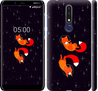

Чехол Лисички в космосе для Nokia 3.1 Plus 870562