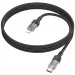 Фото Дата кабель Hoco U129 Spirit Transparent Type-C to Lightning 27W (1.2m) (Black) в маназині vchehle.ua