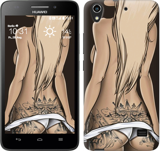 

Чехол Девушка с татуировкой для Huawei G620S 644437
