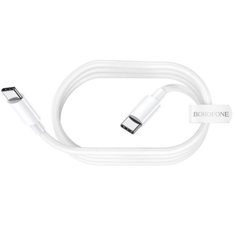 Фото Дата кабель Borofone BX44 High-energy Type-C to Type-C 100W (1m) (Білий) в маназині vchehle.ua