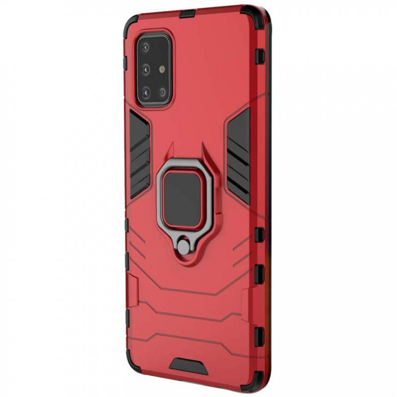 Ударостійкий чохол Transformer Ring for Magnet на Samsung Galaxy A71 (Червоний / Dante Red)