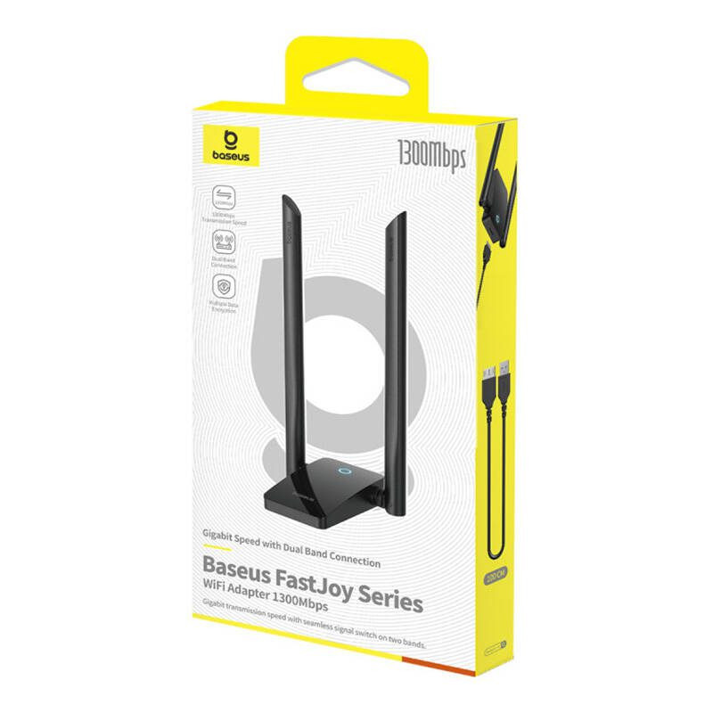 Заказать WiFi адаптер Baseus FastJoy Series 1300Mbps (External Antenna) (B01317600111-05) (Cluster Black) на vchehle.ua