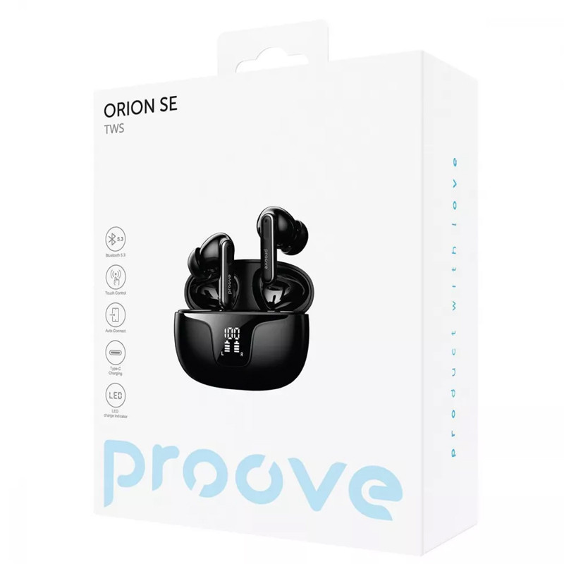Фото Уценка Беспроводные TWS наушники Proove Orion SE (Вскрытая упаковка / Black) в магазине vchehle.ua