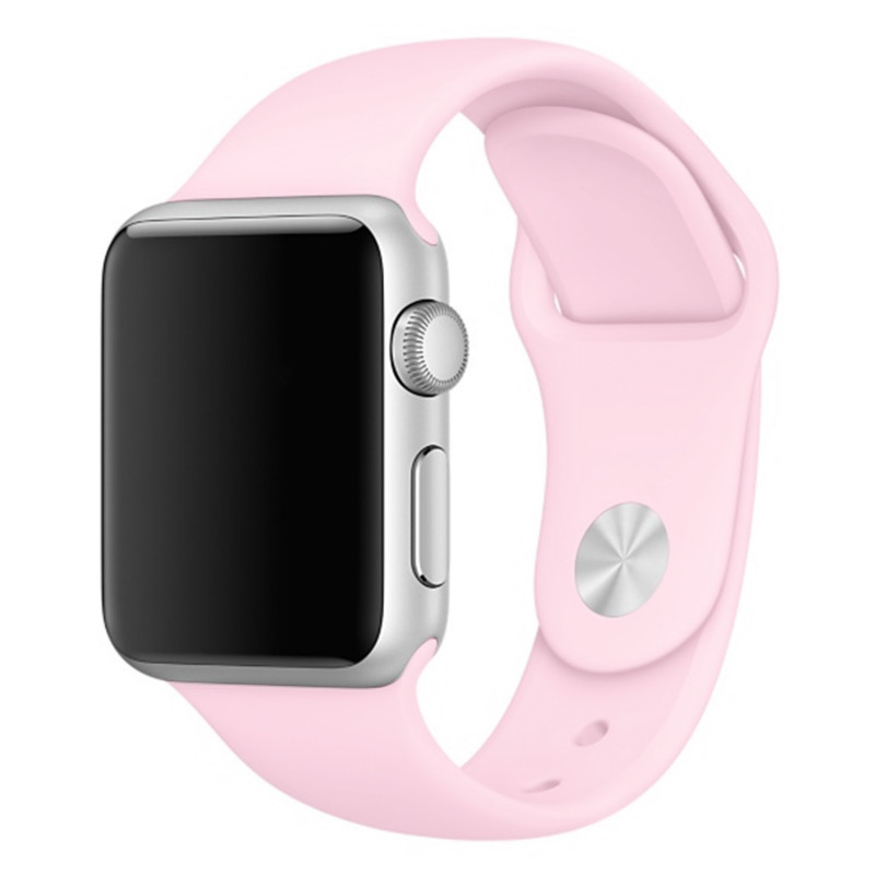 

Силіконовий ремінець на Apple watch 42mm / 44mm (Рожевий / Light pink) 785023