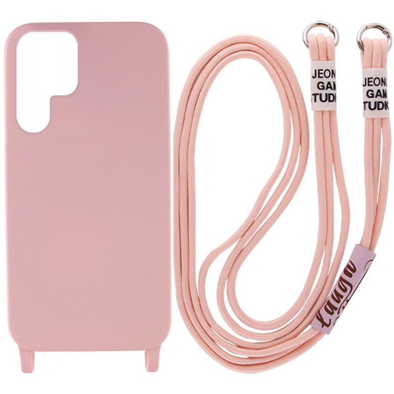 

Чехол Cord case c длинным цветным ремешком для Samsung Galaxy S22 Ultra (Розовый / Pink Sand) 1423584