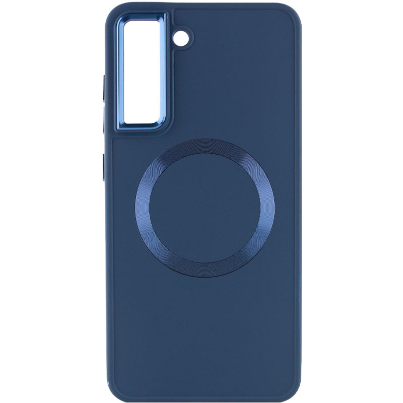 Фото TPU чехол Bonbon Metal Style with Magnetic safe для Samsung Galaxy S21 FE (Синий / Cosmos Blue) на vchehle.ua