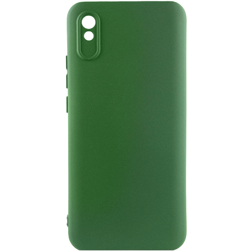 Чехол TPU GETMAN Liquid Silk Full Camera для Xiaomi Redmi 9A (Зеленый / Dark green)