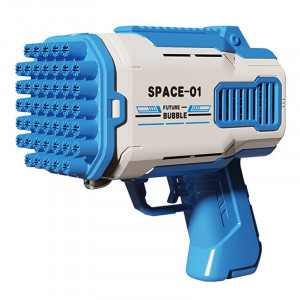 Пистолет для мыльных пузырей Bubble Gun 698-20 с насадками на 32/45 отверстий 50ml