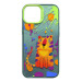 TPU+PC чехол TakiTaki Graffiti magic glow для Apple iPhone 15 (6.1") (Shocked tiger / Green)