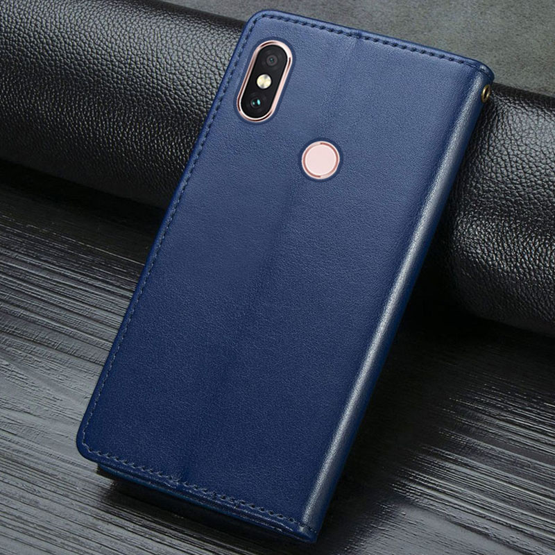 Заказать Кожаный чехол книжка GETMAN Gallant (PU) для Xiaomi Redmi Note 5 Pro / Note 5 (AI Dual Camera) (Синий) на vchehle.ua