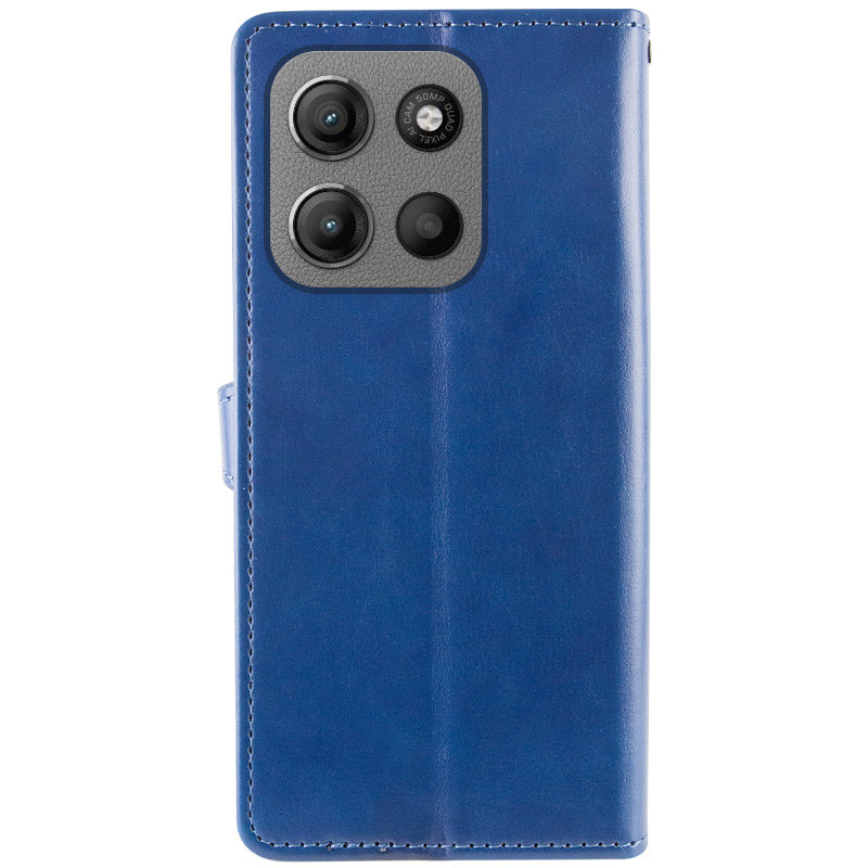 Фото Кожаный чехол-книжка GETMAN Gallant (PU) для Motorola Moto G15 4G (Синий) на vchehle.ua