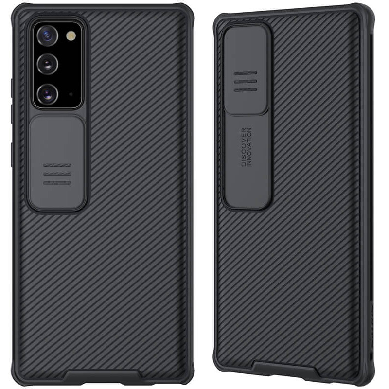 Карбонова накладка Nillkin Camshield (шторка на камеру) на Samsung Galaxy Note 20 (Чорний / Black)
