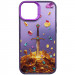 TPU+PC чехол TakiTaki Fantasy magic glow для Apple iPhone 12 Pro / 12 (6.1") (Gold Sword - Purple)