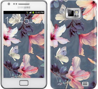 

Чехол Нарисованные цветы для Samsung Galaxy S2 i9100 596088