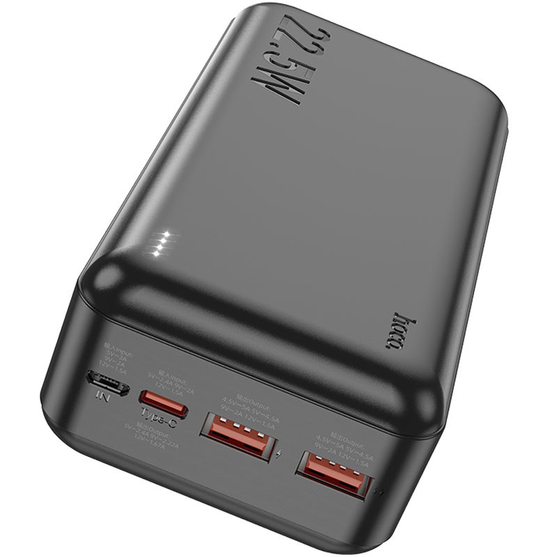 Фото Портативний зарядний пристрій Power Bank Hoco J101B Astute PD20W+22.5W 30000 mAh (Чорний) на vchehle.ua