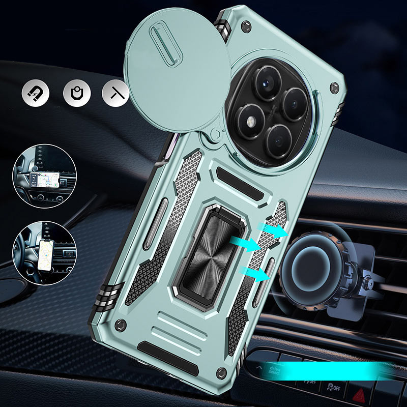 Фото Удароміцний чохол Camshield Army Ring на Xiaomi Redmi Note 14 Pro 4G (Зелений / Light Green) на vchehle.ua