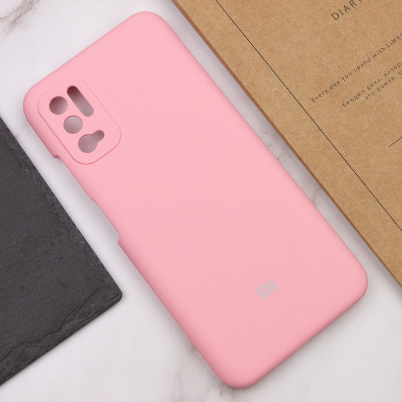 Чехол Silicone Cover Full Camera (AAA) для Xiaomi Redmi Note 10 5G / Poco M3 Pro (Розовый / Pink) в магазине vchehle.ua