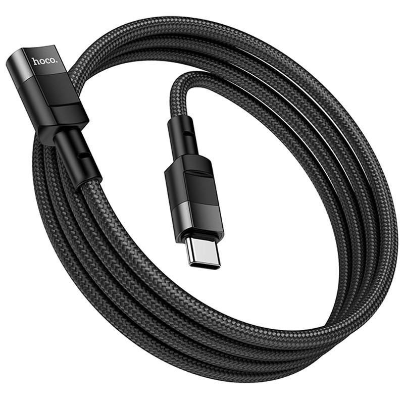 Фото Переходник Hoco U107 Type-C male to Type-C female USB2.0 (1.2m) (Black) в магазине vchehle.ua