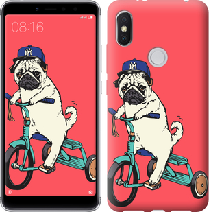 

Чехол Мопс на велосипеде для Lenovo S5 Pro 690365