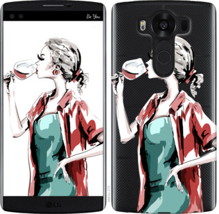 

Чехол Девушка с бокалом для LG V10 H962 841519