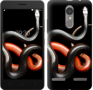 

Чехол Красно-черная змея на черном фоне для Lenovo K6 482094