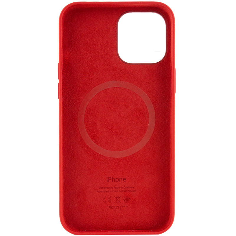 Фото Уценка Чехол Silicone case (AAA) full with Magsafe and Animation для Apple iPhone 12 Pro Max (6.7") (Дефект упаковки / Червоний / Red) в маназині vchehle.ua