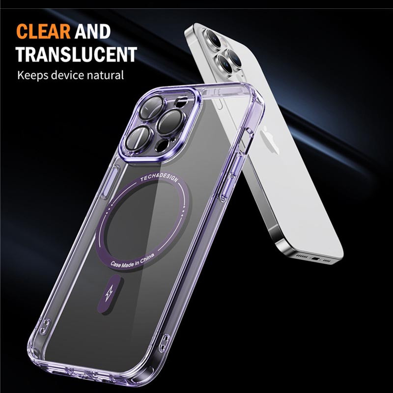 Заказать TPU+PC чехол Fullcolor with Magnetic Safe для Apple iPhone 14 Pro (6.1") (Purple) на vchehle.ua