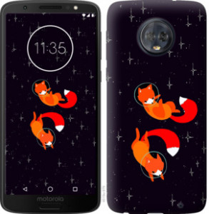 Чехол Лисички в космосе для Motorola Moto G6 Plus