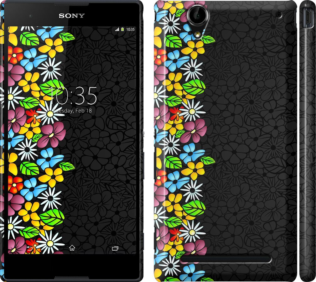 

Чохол квітковий орнамент на Sony Xperia T2 Ultra Dual D5322 102301