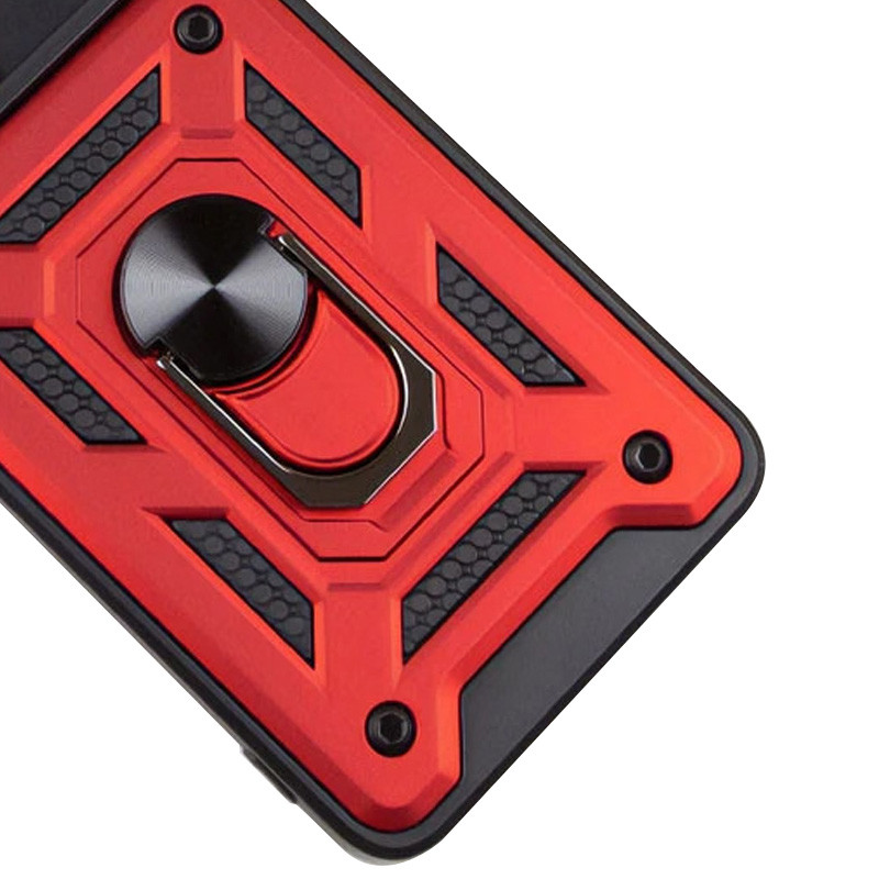 Ударостійкий чохол Camshield Serge Ring на Xiaomi Poco M7 Pro 5G (Червоний) в магазині vchehle.ua