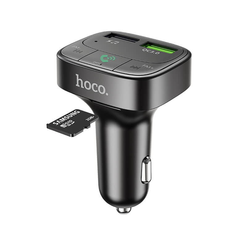 Фото АЗП FM модулятор Hoco E59 Promise 18W (2USB-A) (Чорний) в маназині vchehle.ua
