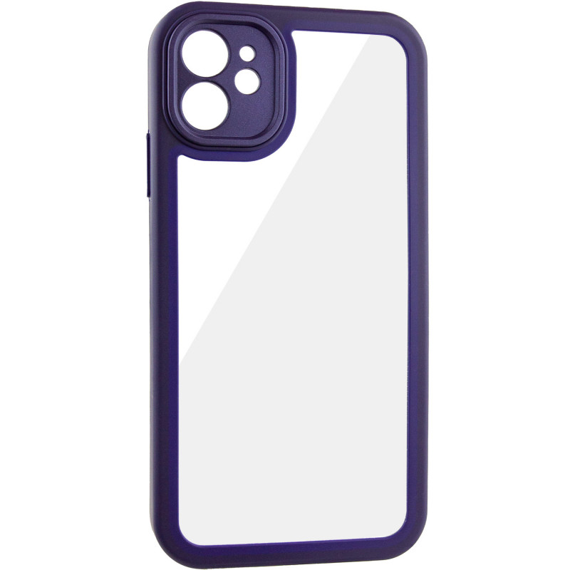 Фото TPU чохол Transparent + Colour 1,5mm на Apple iPhone 11 (6.1") (Purple) в маназині vchehle.ua