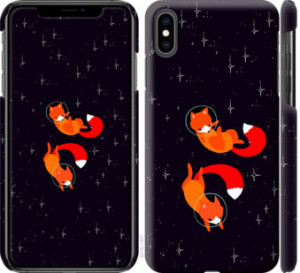 Чехол Лисички в космосе для iPhone XS Max