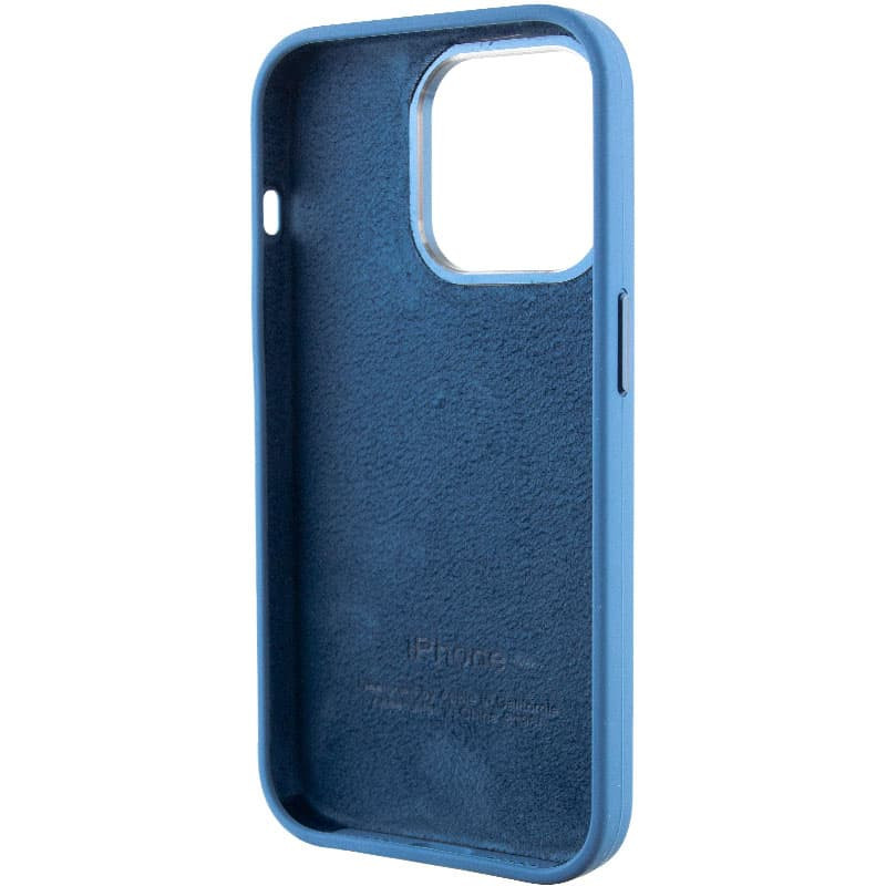 Купить Чехол Silicone Case Metal Buttons (AA) для Apple iPhone 14 Pro Max (6.7") (Синий / Blue Jay) на vchehle.ua