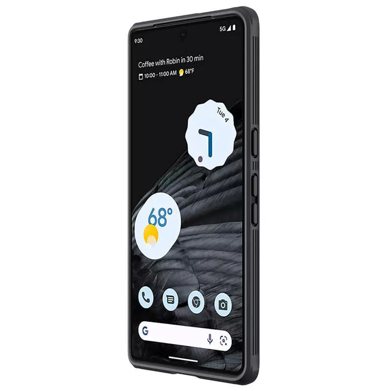 Карбонова накладка Nillkin Camshield (шторка на камеру) на Google Pixel 7 Pro (Черный / Black) в магазині vchehle.ua