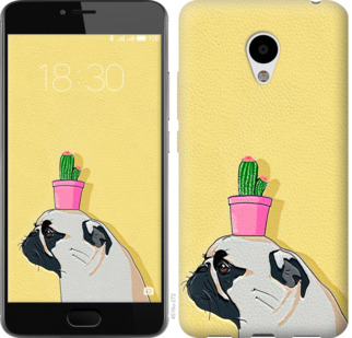 

Чехол Мопс с кактусом для Meizu M3 mini 795664