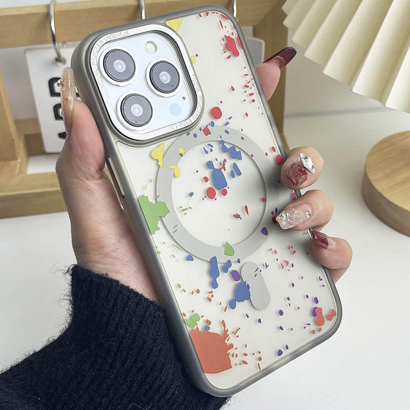 Фото Чехол TPU+PC Flush with Magnetic Safe для Apple iPhone 14 Pro (6.1") (Titanium grey) на vchehle.ua