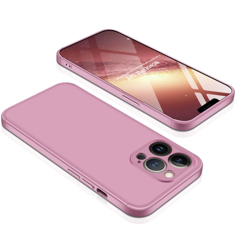 Фото Пластиковая накладка GKK LikGus 360 градусов (opp) для Apple iPhone 13 Pro Max (6.7") (Розовый / Rose gold) на vchehle.ua
