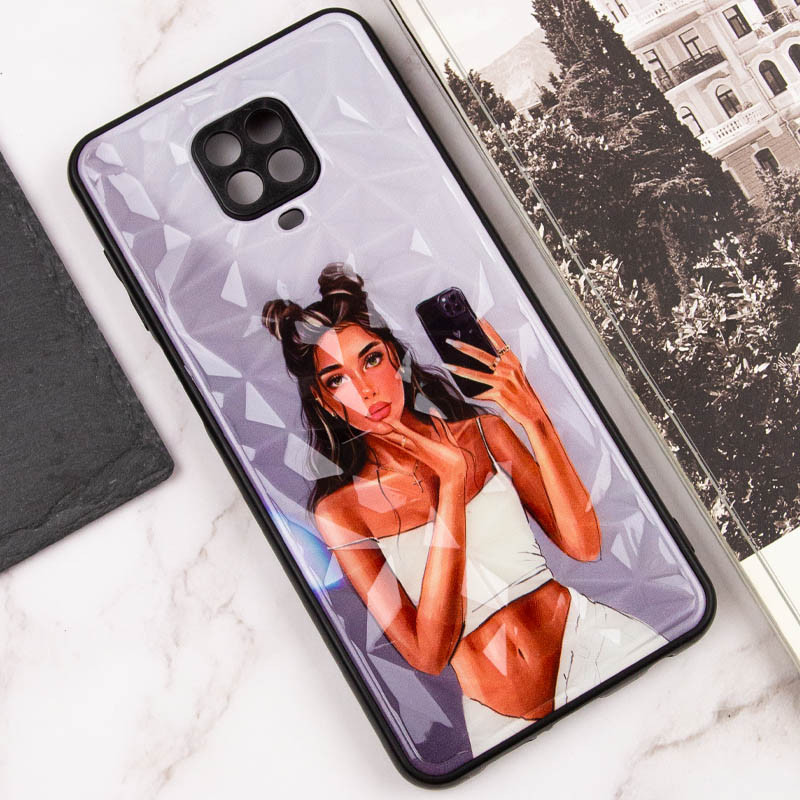 TPU+PC чохол Prisma Ladies на Xiaomi Redmi Note 9s / Note 9 Pro / Note 9 Pro Max (Black in White) в магазині vchehle.ua