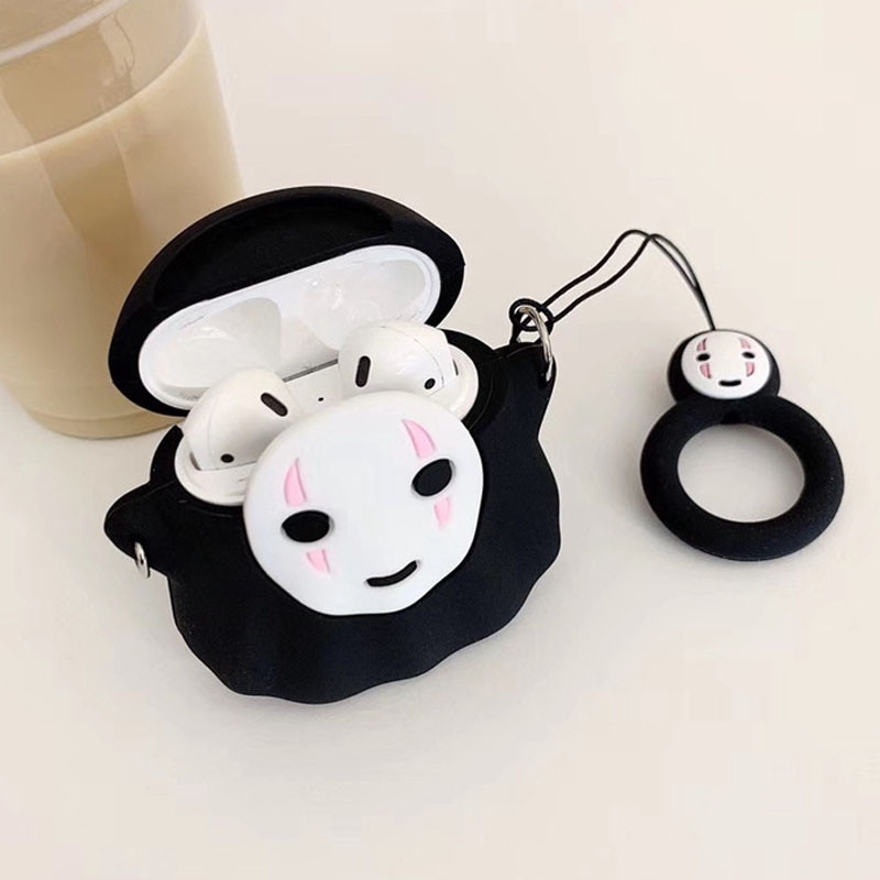 Силиконовый футляр Cartoons&Heroes для наушников AirPods 1/2 + кольцо (Каонаси) в магазине vchehle.ua