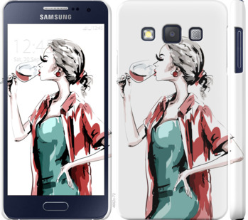 

Чехол Девушка с бокалом для Samsung Galaxy A3 A300H 841352